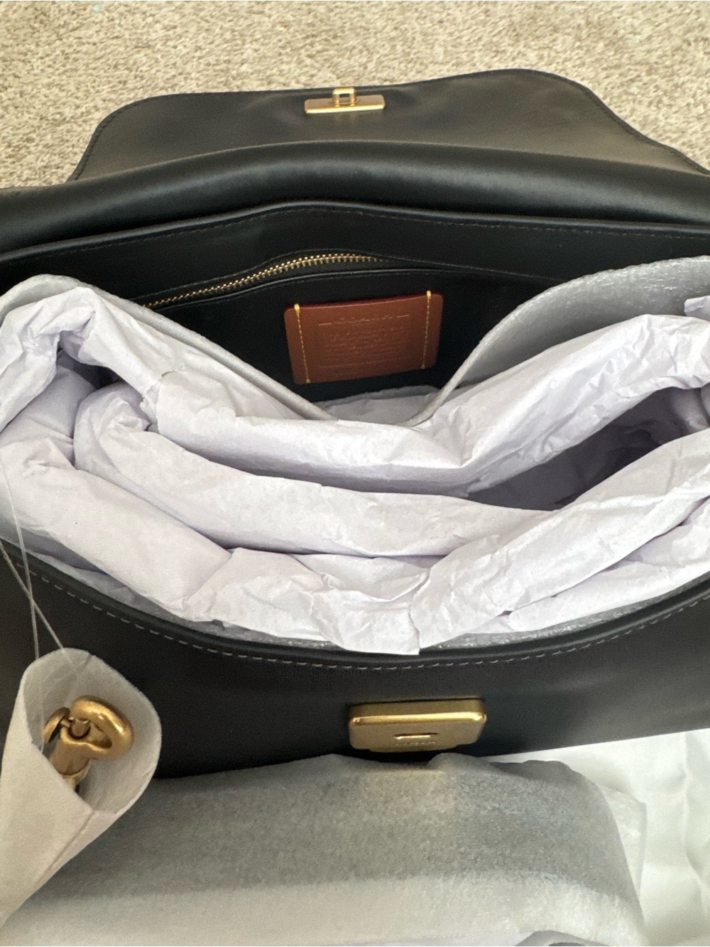 NWT Coach Slouchy Rogue Black - Picture 7 of 8